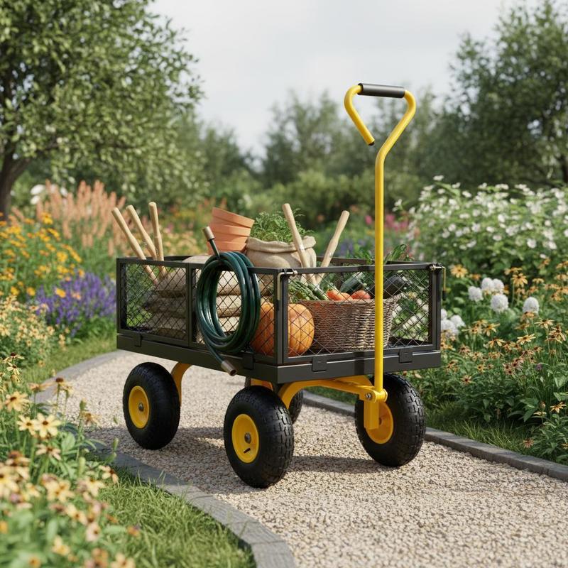 Heavy Equipment Work - Carrello da Giardino in Acciaio 900