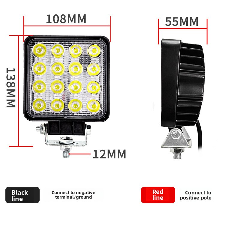 Faro da Lavoro LED 48W 16LED 4 - Heavy Equipment Work recensione e prezzo